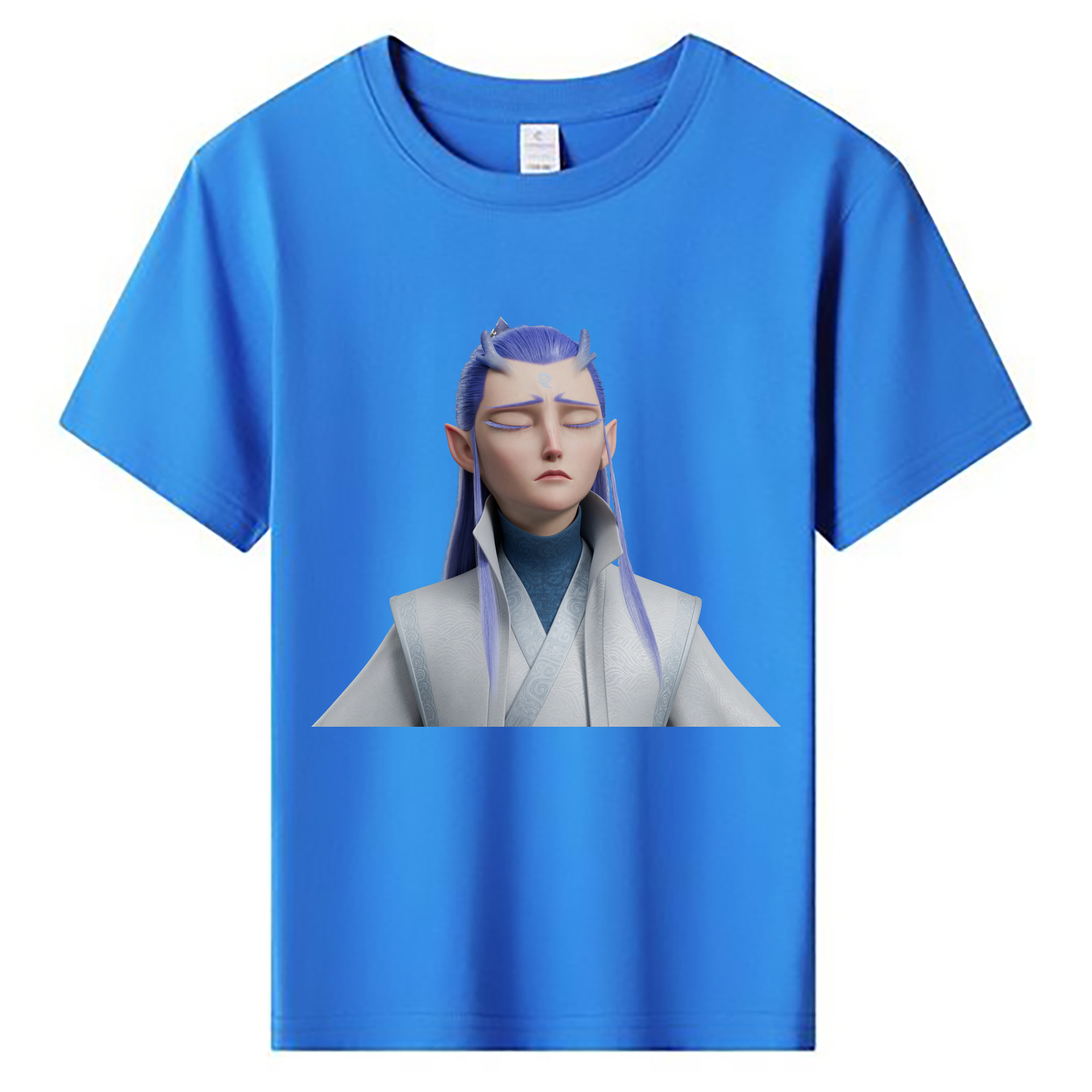 （画像用） Ne Zha 2 ナタ 魔童の大暴れ 綿100％キッズTシャツ（フロントプリント）